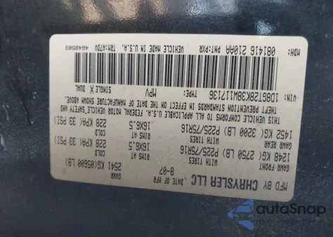 2008 Dodge Nitro Sxt из США, поврежденный, VIN 1D8GT28K38W117136